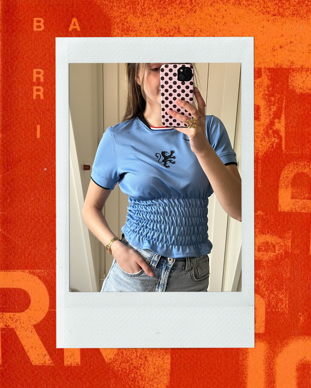 Oranje Leeuwinnen Shirt Blauw - Maat S