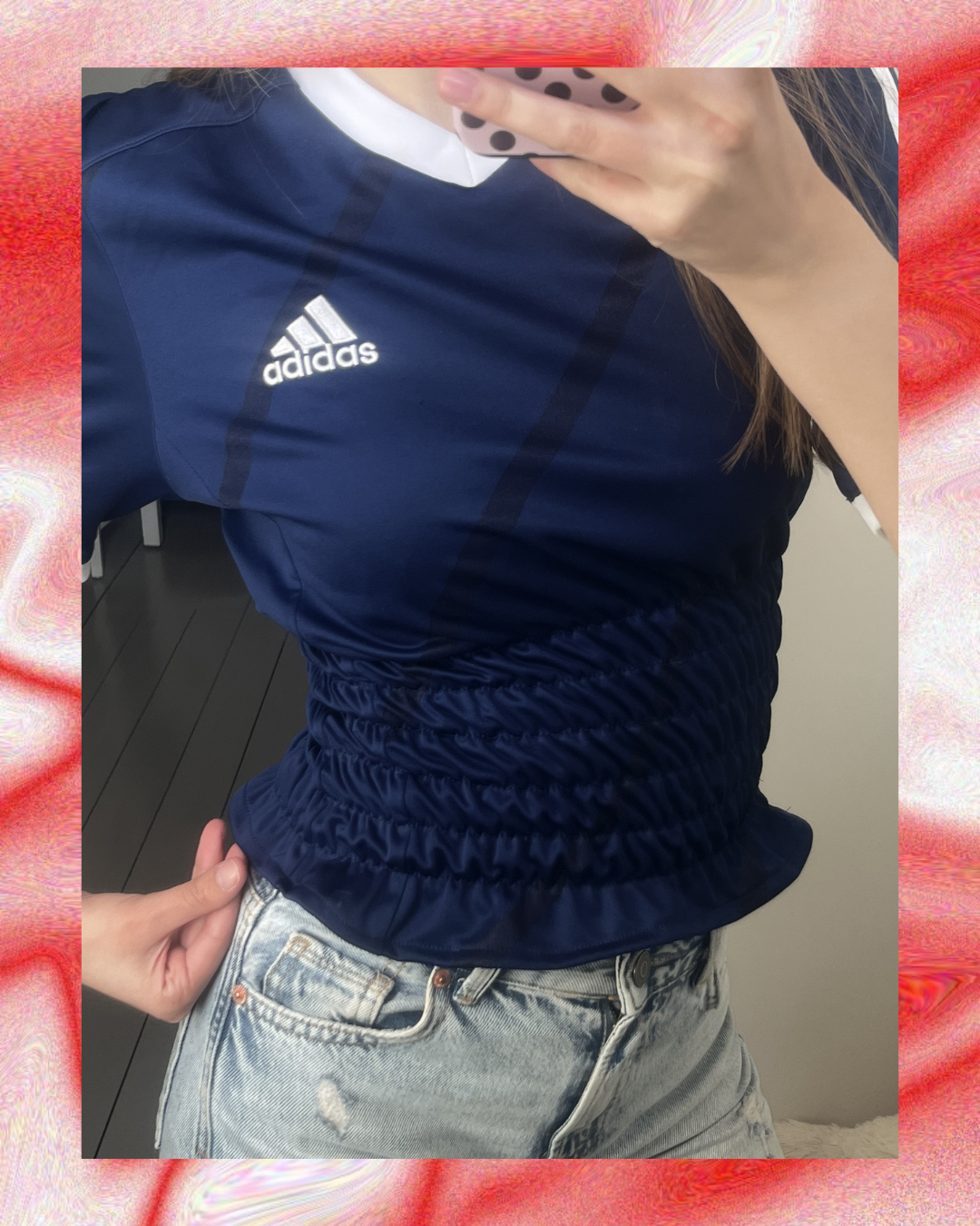 Donkerblauw Adidas Shirt - Maat S