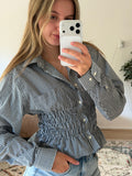Blue Upcycle Blouse - Size S
