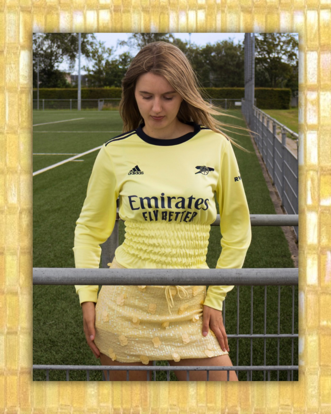 Arsenal Yellow Long Sleeve Jersey - Size S