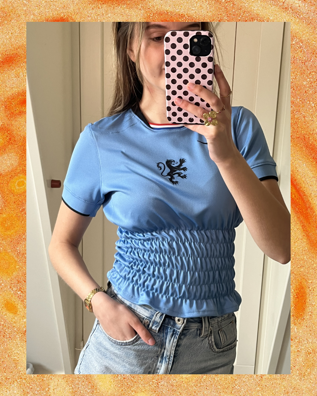 Oranje Leeuwinnen Shirt Blauw - Maat S