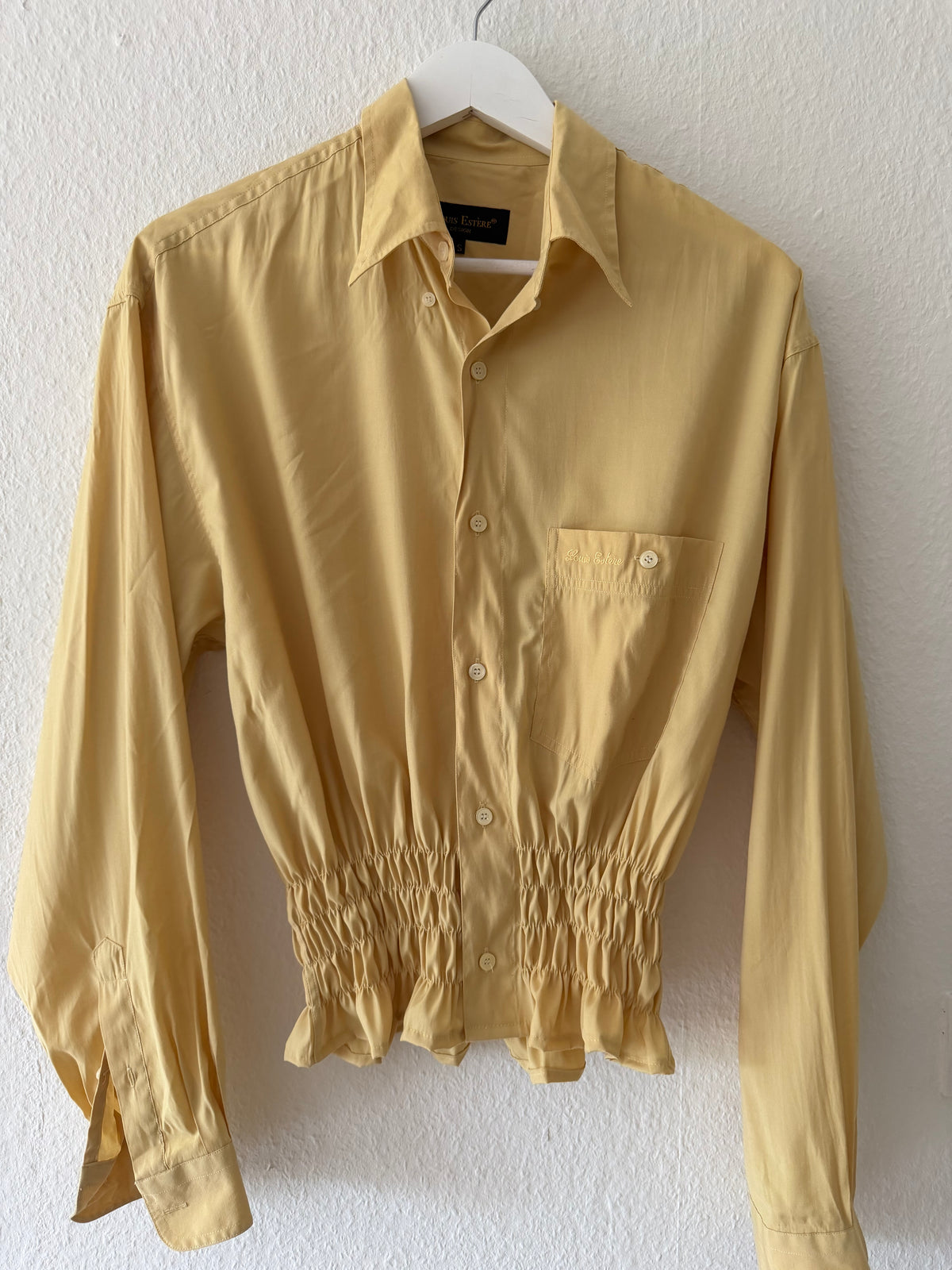 Yellow Shirr Blouse - Size L