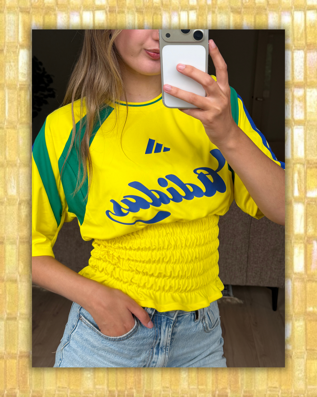 Adidas Yellow Jersey - Size S/M