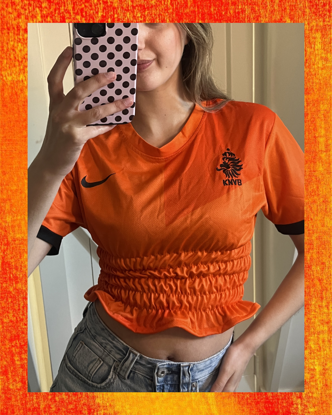 Oranje Cropped Shirt - Maat XS/S