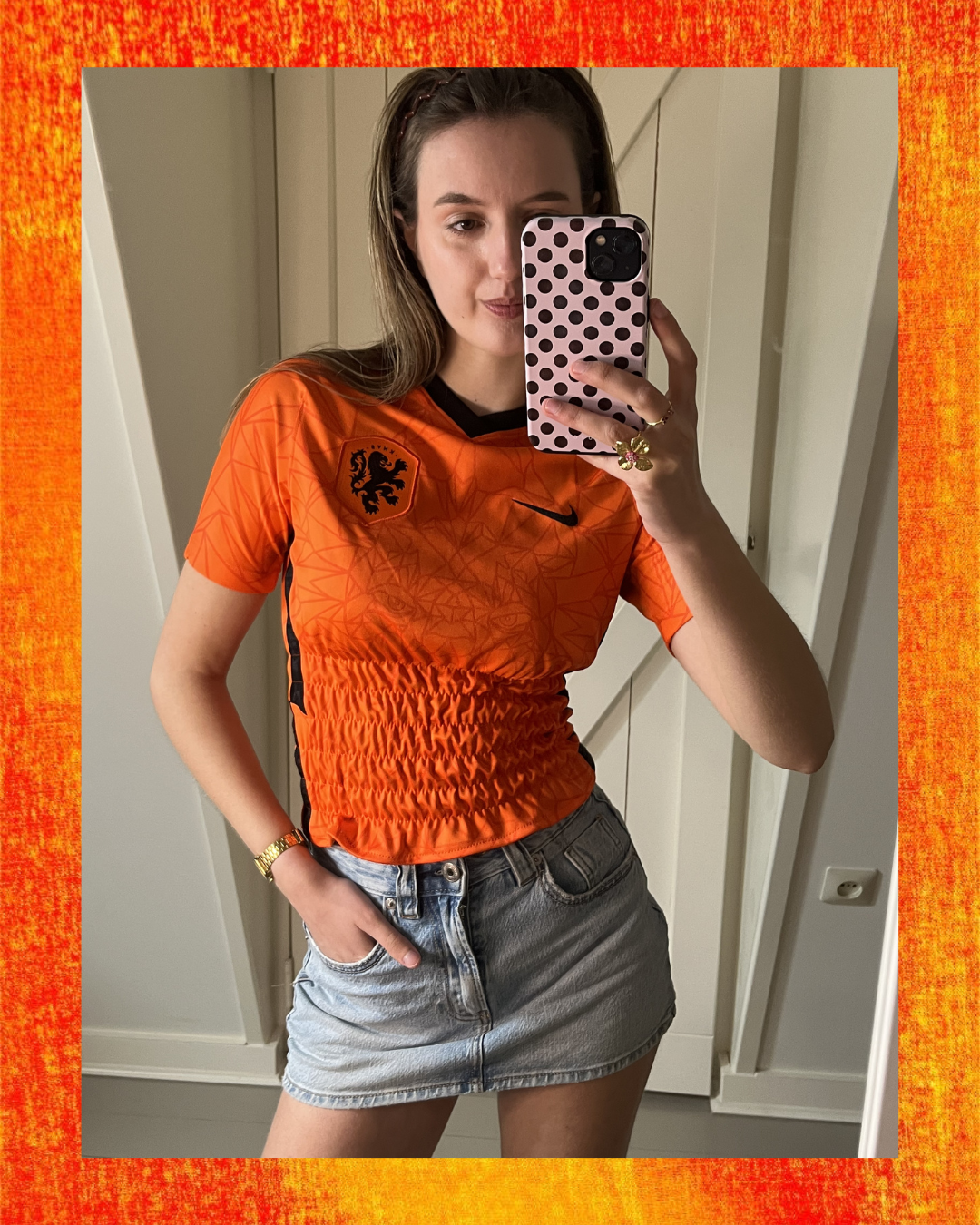 Nederlands Elftal Oranje Leeuw Shirt - Maat XS