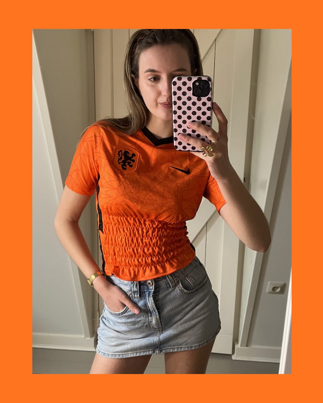 Nederlands Elftal Oranje Leeuw Shirt - Maat XS/S
